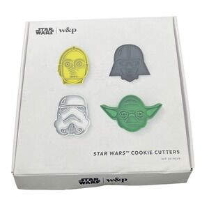 Star Wars w&p Cookie Cutters Set of 4 Yoda Darth Vader Stormtrooper C-3PO New
